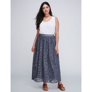 NWT Lane Bryant Lace Blue Maxi Skirt